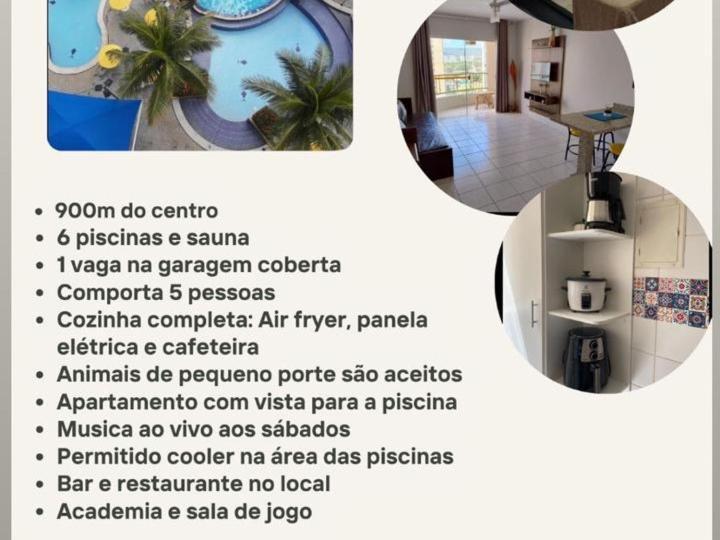 Jardins Das Thermas - Caldas Novas Vista Para Piscina 외부 사진